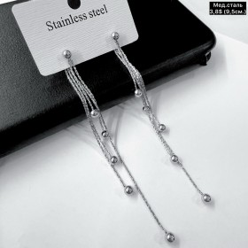 Сережки мед.сталь 10693 (9,5см.)